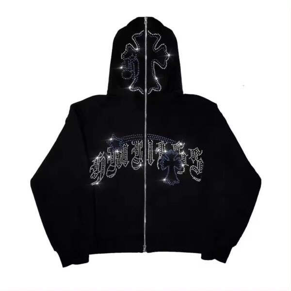 Men's rhinestone hoodie (1)